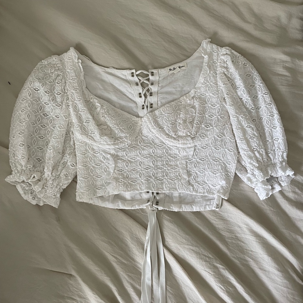 For Love & Lemons eyelet top